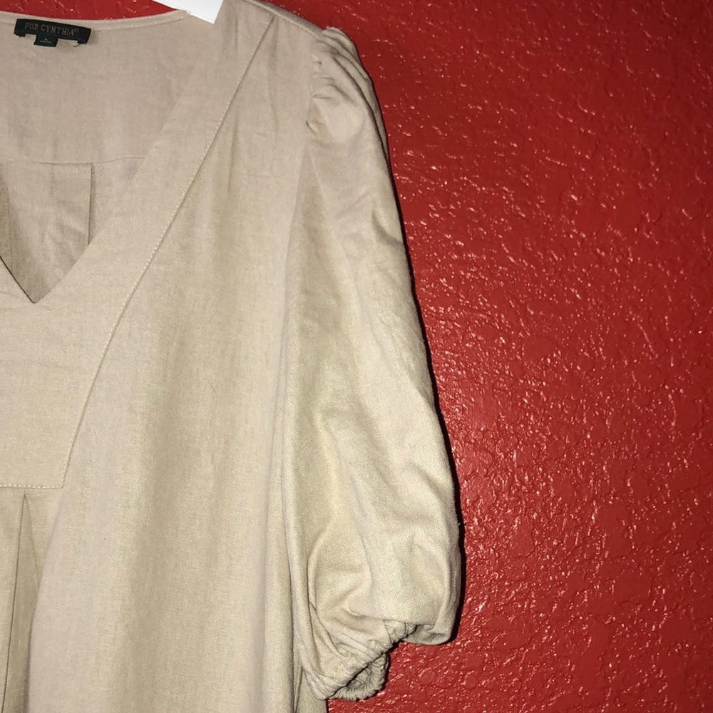 For Cynthia Cream Textured Top - Picture 5 of 6